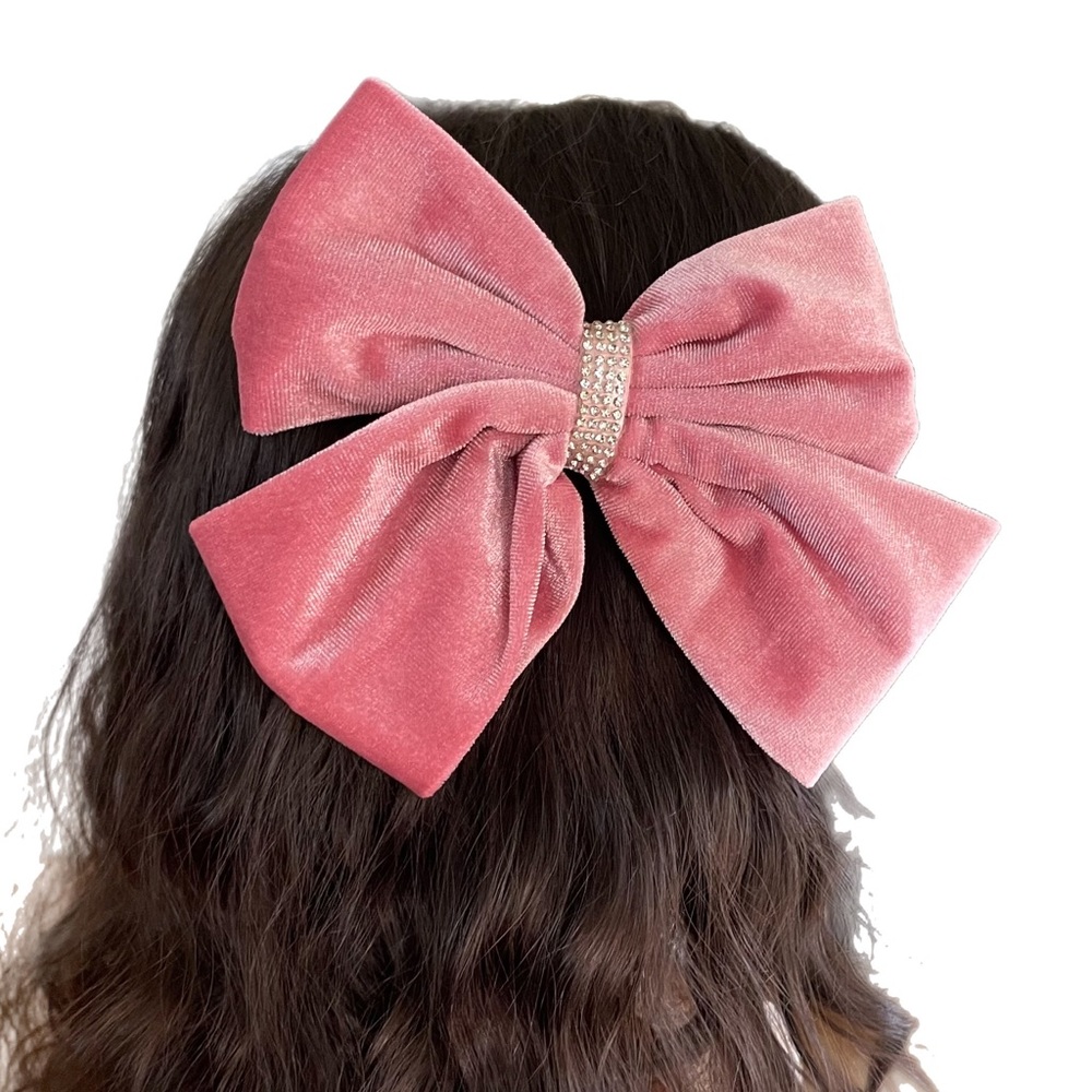 Penelope Velveteen Bow - Mauve
